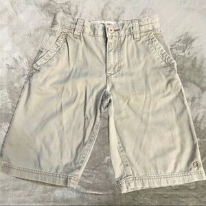 Hang Ten Flat Front Khaki Shorts Adjustable Waist with Pockets Size 8